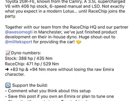 Emira V6 Racechip now out
