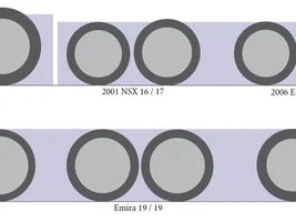 Emira photos with different diameter wheels (20, 19, 18)