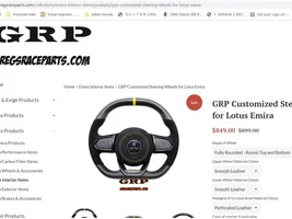FS: Round black leather steering wheel from GRP with real buttons
