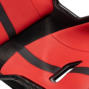 B10 Emira Red leather close up trim.webp